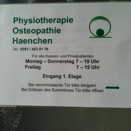 Haenchen u. Hertting Physiotherapie in Cossebaude Stadt Dresden