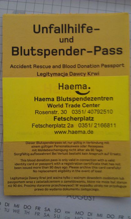 Nutzerbilder HAEMA BSZ Dresden WTC Blutspendezentrum
