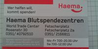 Nutzerfoto 4 HAEMA BSZ Dresden WTC Blutspendezentrum
