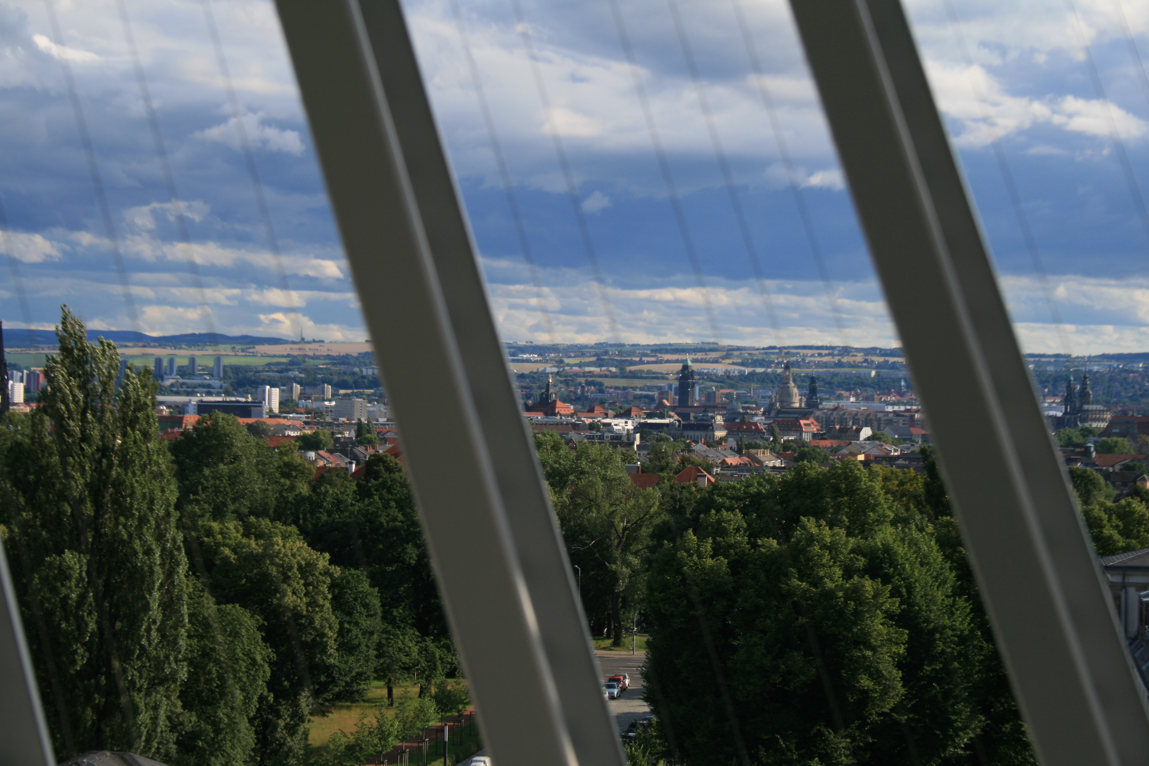 Aussicht von der Plattform über die Dresdner Innenstadt