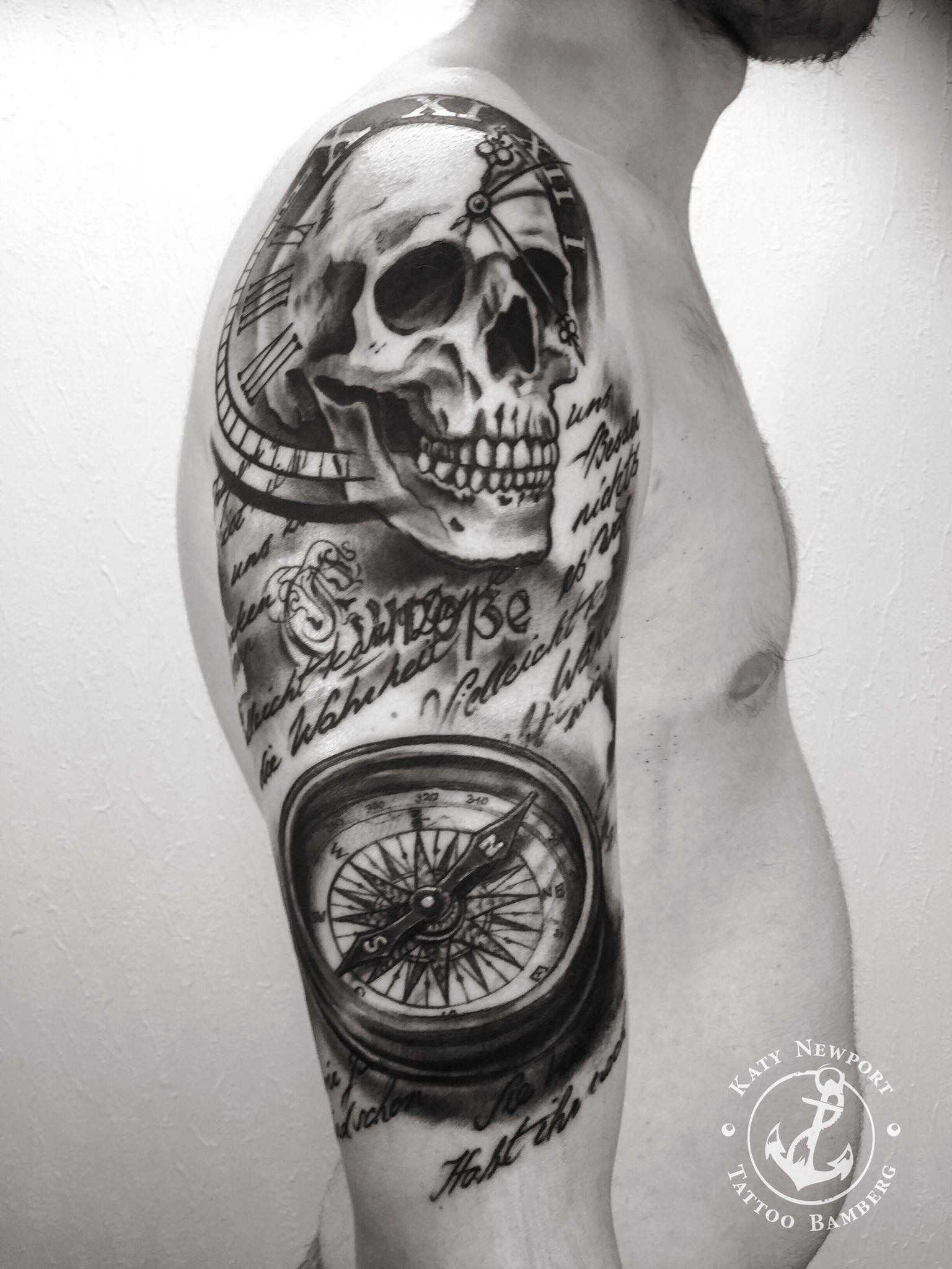 Tattoo Totenkopf Kompass Böhse Onkelz