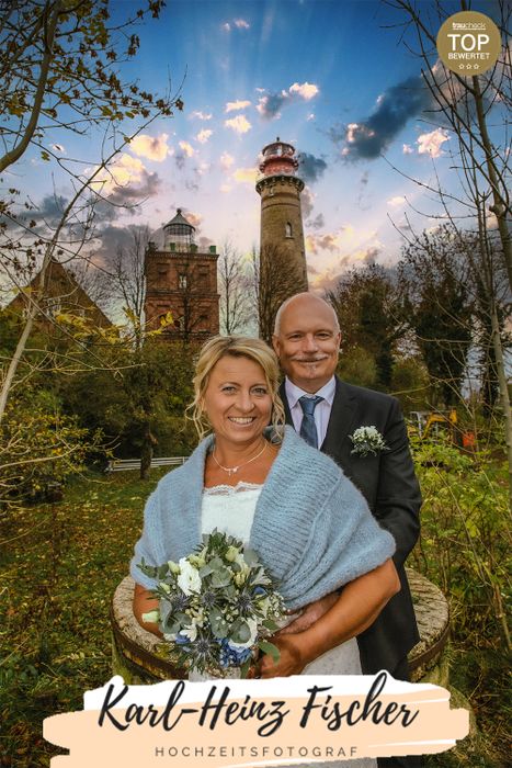Fotograf Stralsund, Hochzeitsfotograf Karl-Heinz Fischer für Kap Arkona Leuchtturm Hochzeit auf Rügen, heiraten an der Ostsee im Standesamt Rügen Nord im Schinkelturm