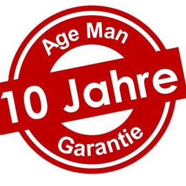Nur AgeMan® bietet 10 Jahre Garantie