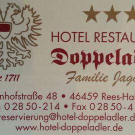 Hotel Restaurant Doppeladler in Rees