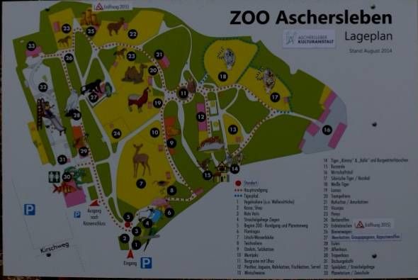 Zoo Aschersleben der Lageplan
