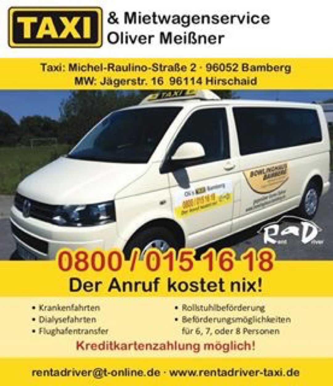 Bild 1 Airport Taxi in Bamberg