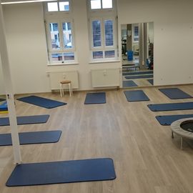Gymnastikbereich für Wirbelsäulengymnastik, Pilates, Präventionskurse und Rehasport Orthopädie.