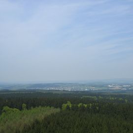 Ausblick von Aussichtsturm auf dem Köppel