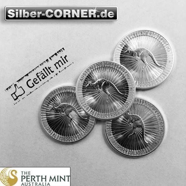 Silber-CORNER.de Logo mit Silbermünzen