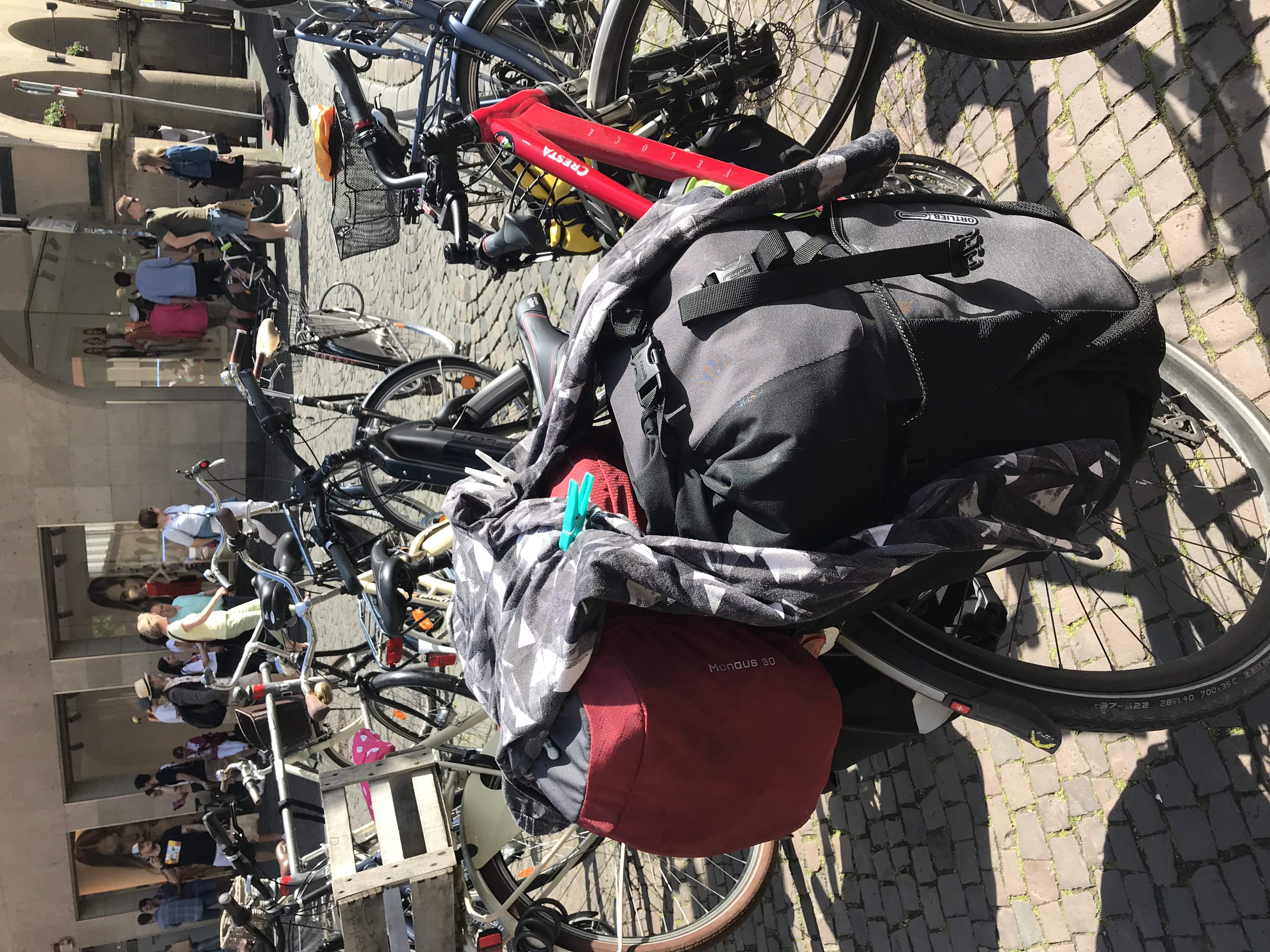 Mein vollbepacktes Rad in Bremen