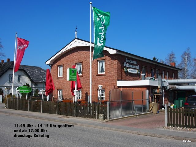 Restaurant von der Straße aus gesehen