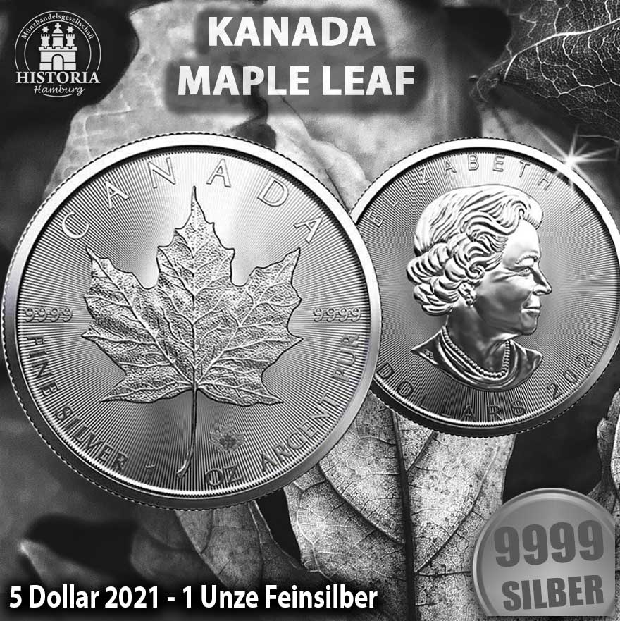 Silbermünze Kanada Maple Leaf