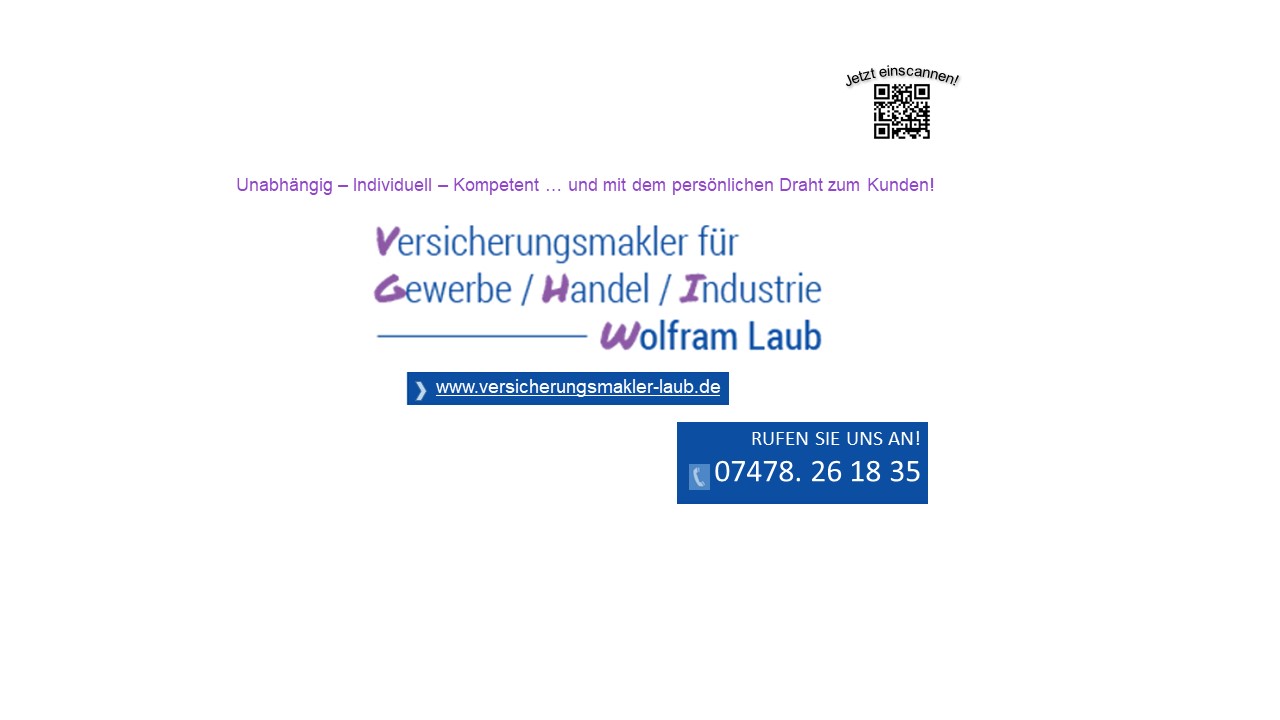 Bild 5 Versicherungsmakler für Gewerbe / Handel / Industrie Wolfram Laub in Hirrlingen