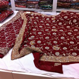 Ein Sari ausgelegt