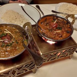 Bharta und Bhindi Chana (Vegan) 