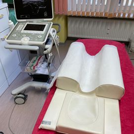 Arbeitsplatz Ultraschall Untersuchung Säuglingshüfte U3