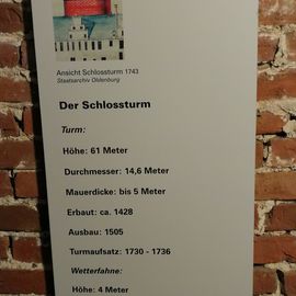 Info-Tafel vom Schlossturm