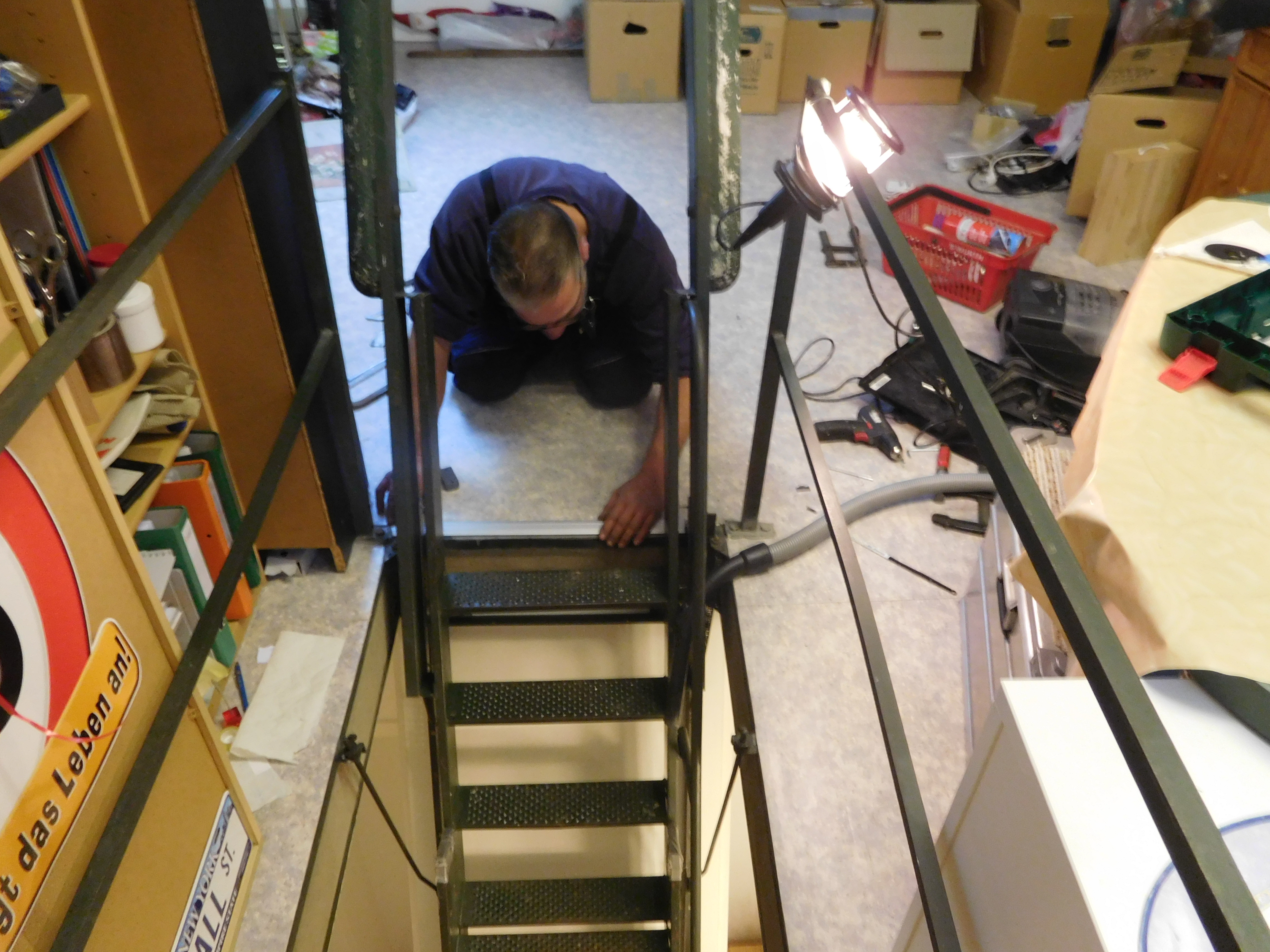 Reparatur einer alten Treppe