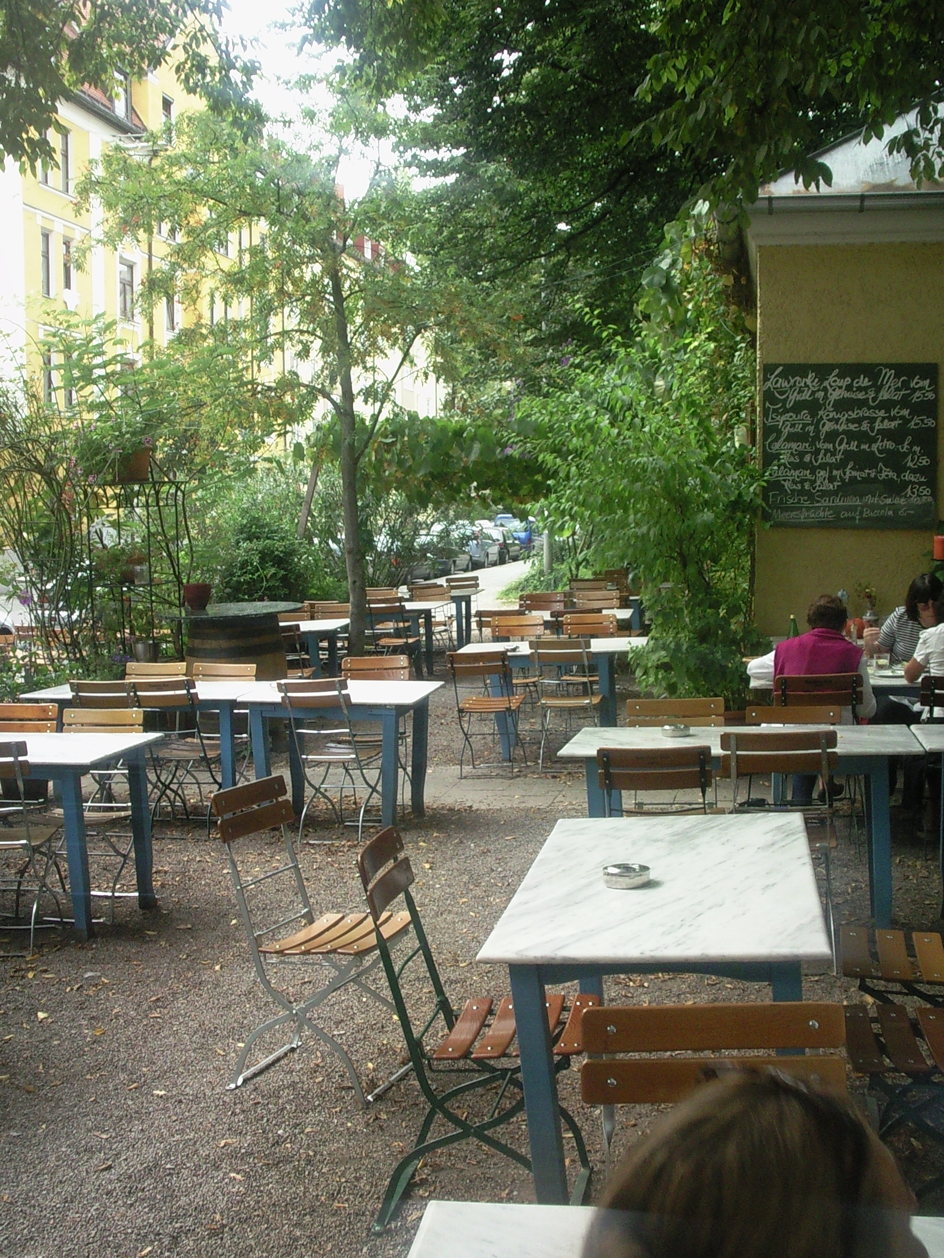 Der Restaurant-Garten