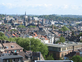 Blick vom Balkon Station 6 aus dem Luisenhospital auf Aachen