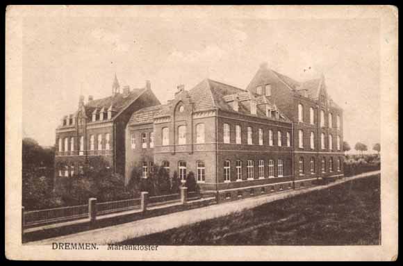 Postkarte mit altem Gebäude Marienkloster um 1938