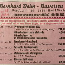 Bernhard Deim - Busreisen in Bad Münder am Deister