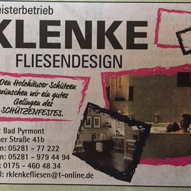 Klenke Fliesendesign GmbH Fliesenlegemeisterbetrieb in Bad Pyrmont