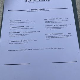 Neue Speisekarte