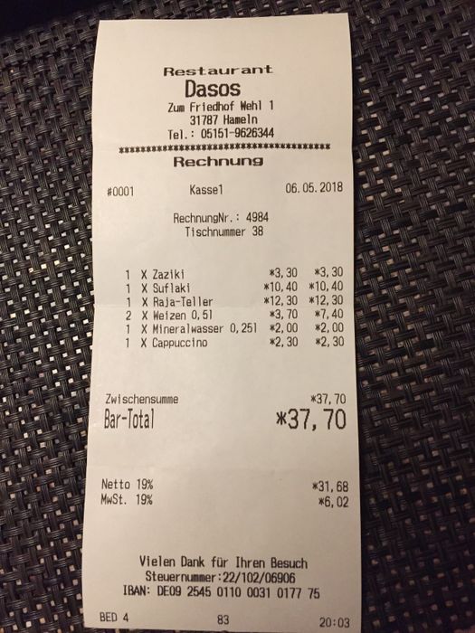 Nutzerbilder Dasos am Wehl Griechisches Restaurant