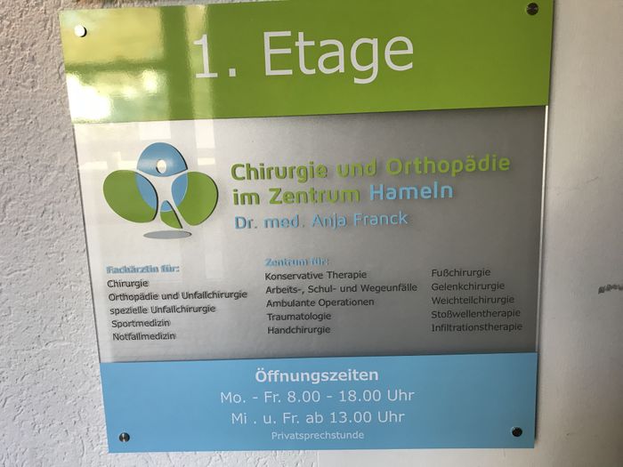 Nutzerbilder Chirurgie und Orthopädie im Zentrum Hameln, Dr.med.Anja Franck