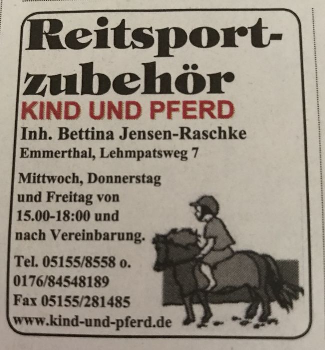 Reitsportzubehör Kind und Pferd