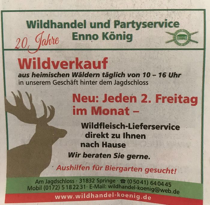 Wildhandel und Partyservice Enno König