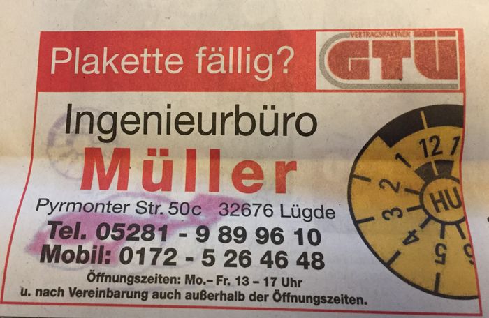 Müller Dirk Ingenieurbüro für KFZ