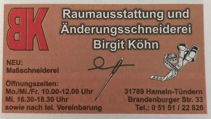 Köhn Birgit Raumausstattung & Ändereungsschneiderei