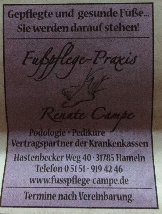 Campe Renate Fußpflege Praxis