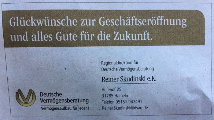 Vermögensberater für Deutsche Vermögensberatung Skudinski, Reiner