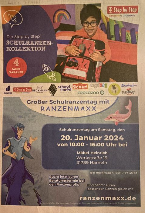 RANZENMAXX Schulranzenverkauf