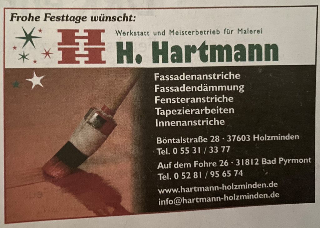 Nutzerfoto 1 Hartmann H. Werkstatt für Malerei