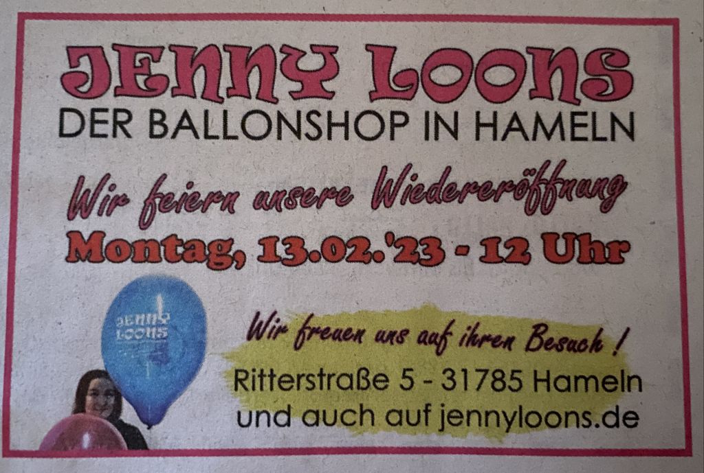 Nutzerfoto 1 JENNY LOONS - Der Ballonshop in Hameln