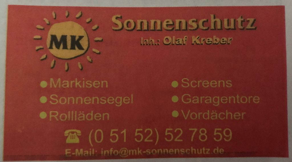 Nutzerfoto 1 MK Sonnenschutz Olaf Kreber