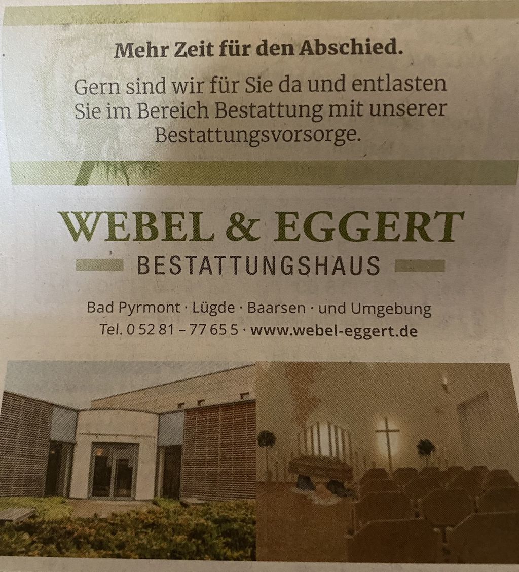 Nutzerfoto 1 Bestattungshaus Webel & Eggert