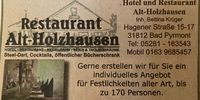 Nutzerfoto 1 Alt-Holzhausen Restaurant Inh. Bettina Krüger