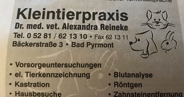 Reineke Alexandra Dr. Tierarztpraxis in Bad Pyrmont