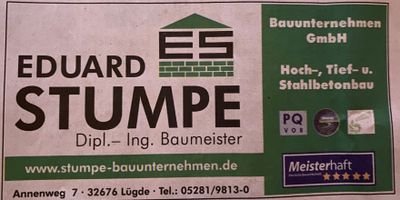 Stumpe Bau- und Stuckgeschäft GmbH, Eduard in Lügde