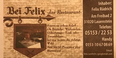 Bei Felix - das Restaurant in Salzhemmendorf
