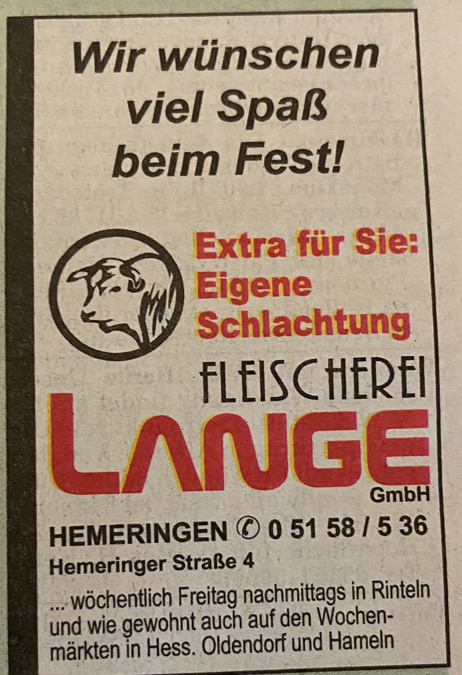 Bild 1 Fleischerei Lange GmbH in Hessisch Oldendorf