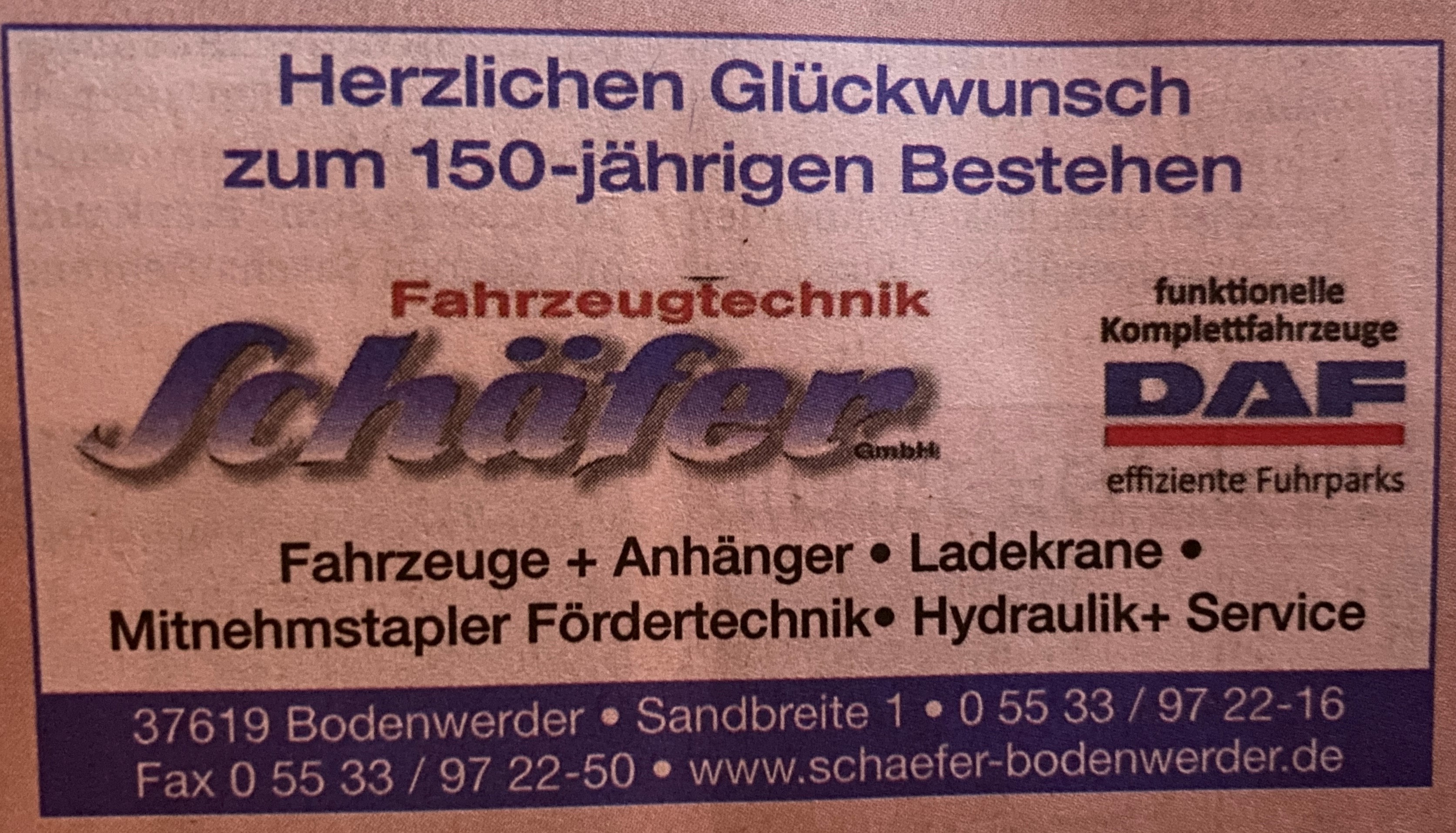 Bild 1 Schäfer GmbH Spedition in Bodenwerder