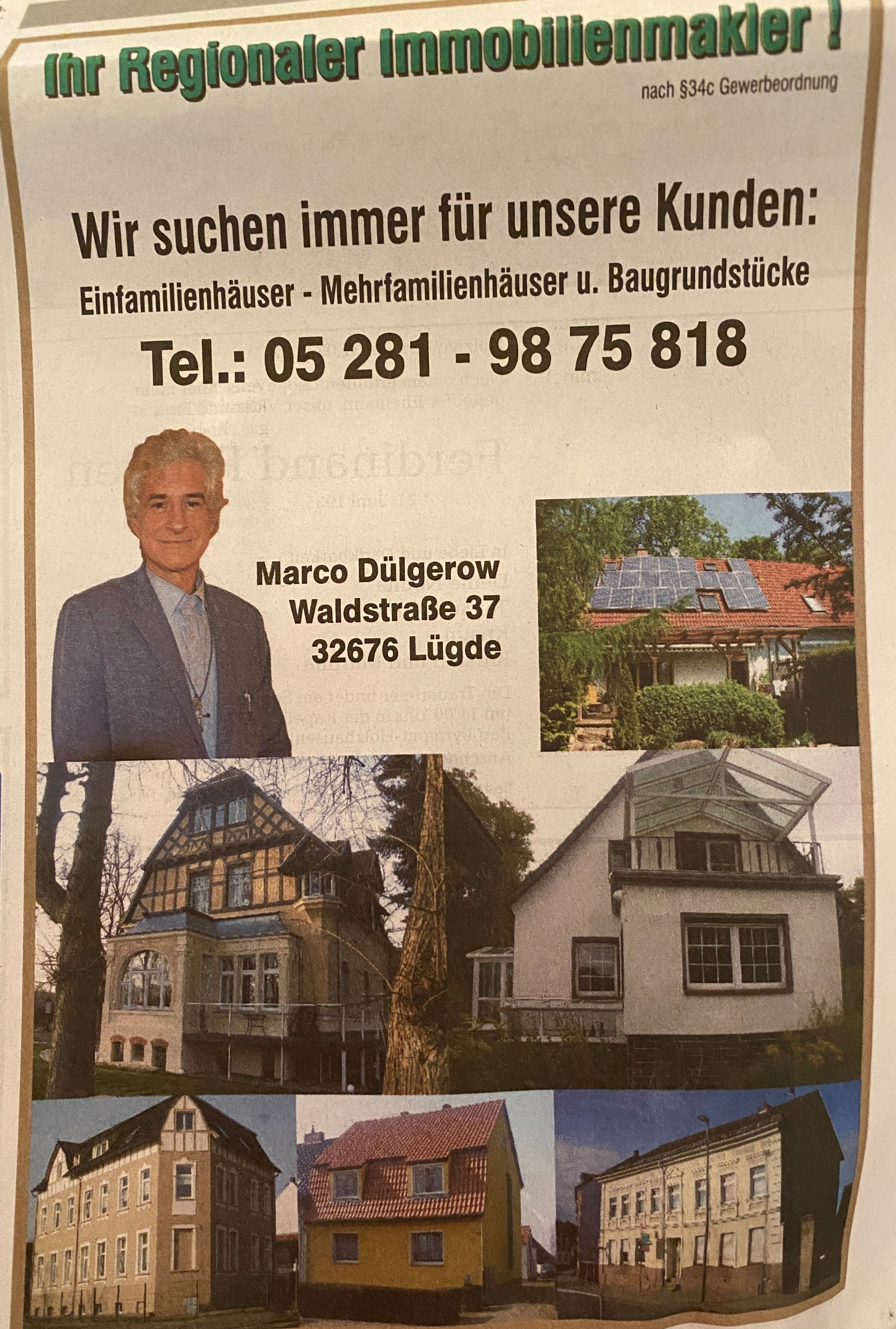 Bild 1 Immobilienmakler Marco Dülgerow in Lügde