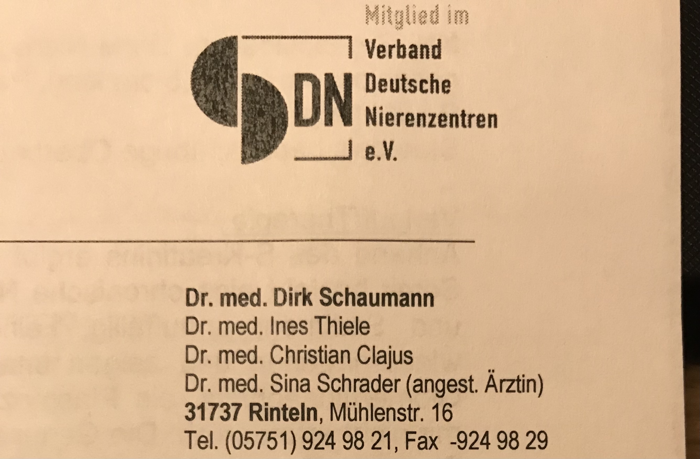 Bild 1 Thiele Ines Dr. med. u. Schaumann Dirk Dr. med. in Rinteln