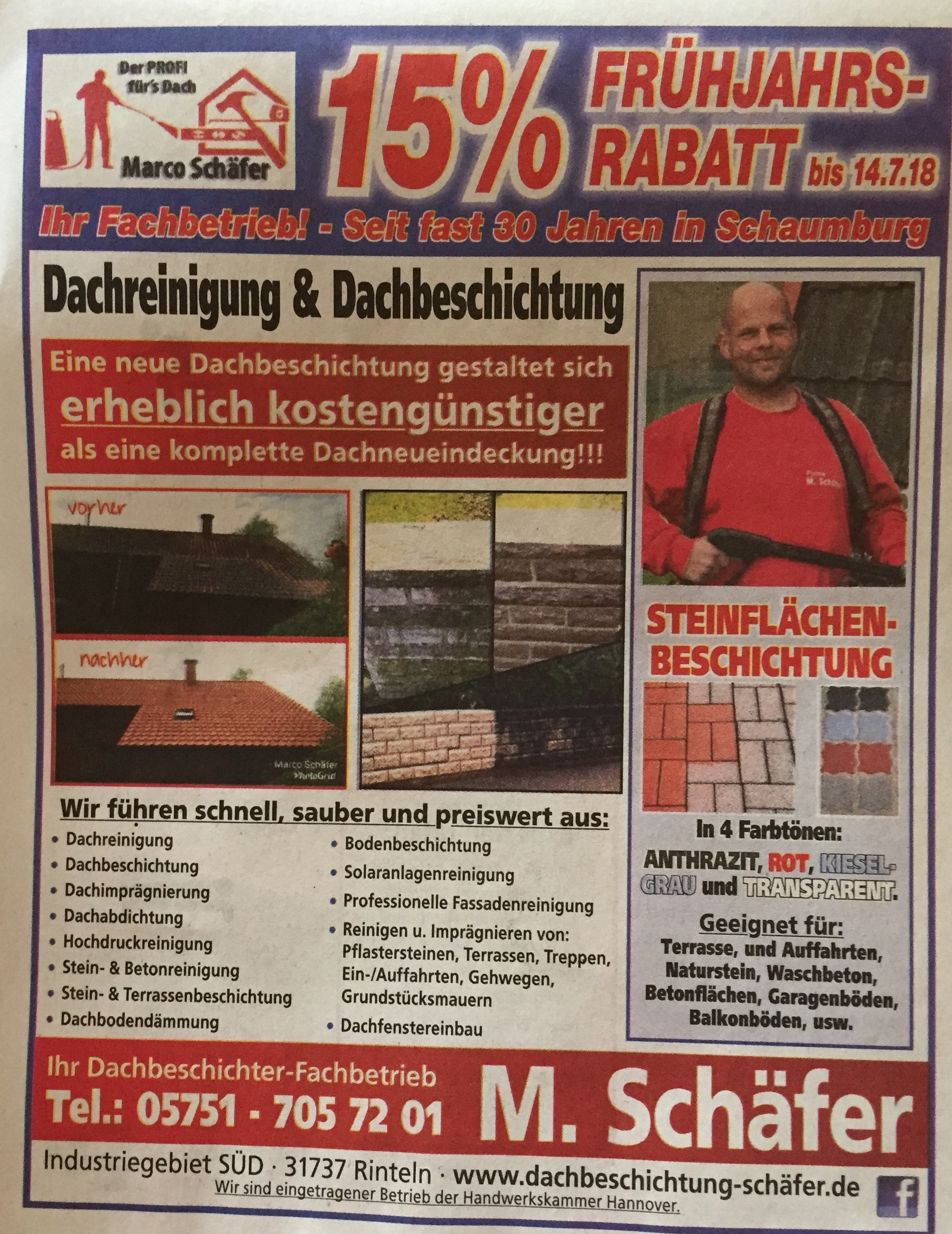 Bild 3 Dachbeschichter Fachbetrieb M. Schäfer in Rinteln
